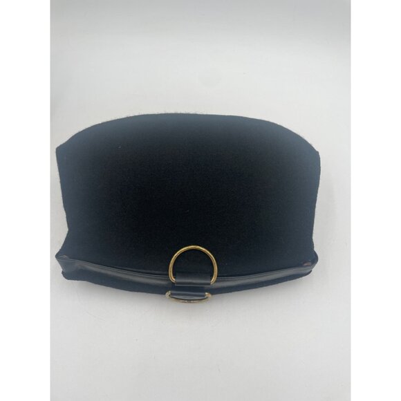 Vintage Victorian Style Black Hand Muff With Gold Rings - Picture 1 of 7